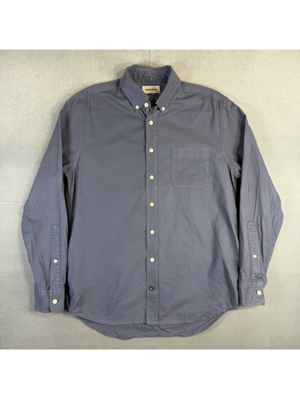 Taylor Stitch Oxford Shirt Mens 38 Small Gray Button Down Long Sleeve Pocket